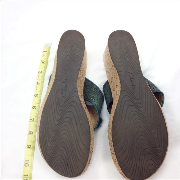 Clarks Mimmey Claire Rafia Cork Wedge Sandals- - Picture 8 of 8